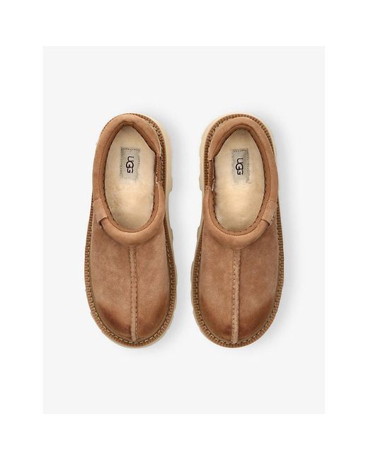 Ugg Natural Tasman Lug Suede And Shearling Slippers for men