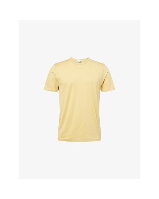 Sunspel Yellow Classic Short-Sleeve Cotton T-Shirt for men
