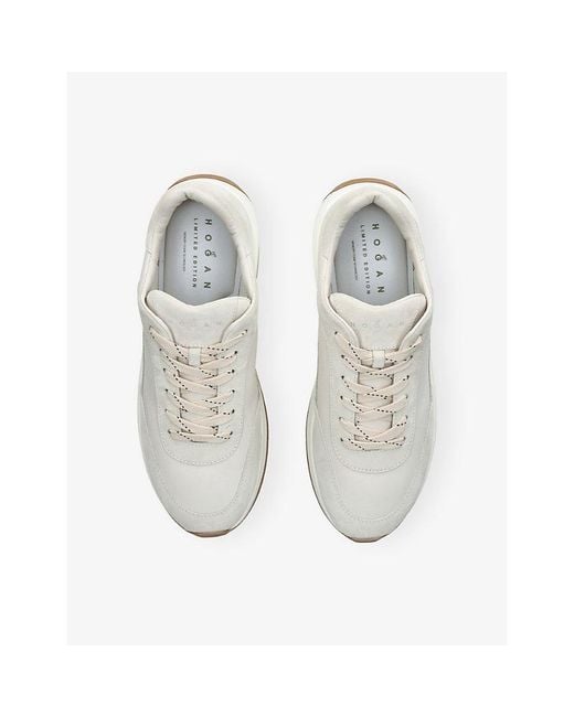 Hogan White Allacciato Suede And Leather Trainers for men