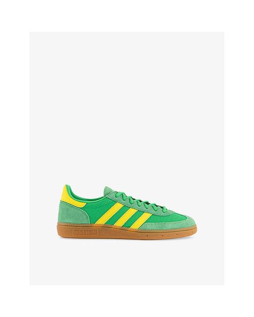 Adidas Green Handball Spezial Suede And Mesh Low-Top Trainers for men