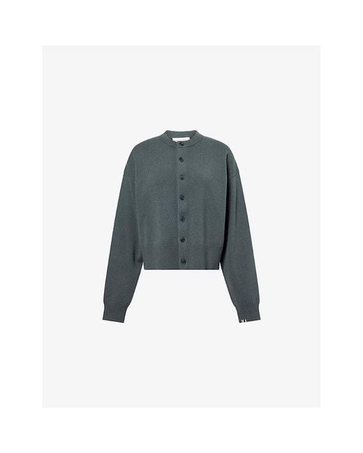 Extreme Cashmere Blue N170 Chou Button-Down Cashmere-Blend Knitted Cardigan
