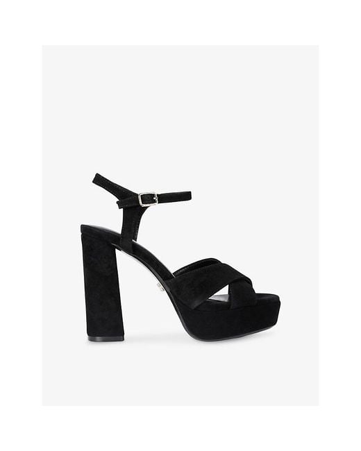Carvela Kurt Geiger Black Cinzia Suede Platform Sandals