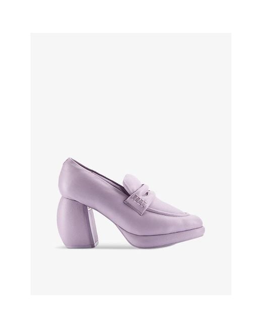 Clarks X Martine Rose Purple Martine Rose X Clarks Loafer 1 Leather-Blend Heeled Loafers