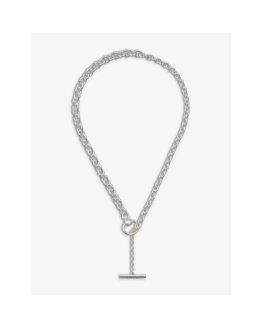 Gucci Metallic Horsebit T-bar Sterling- Necklace