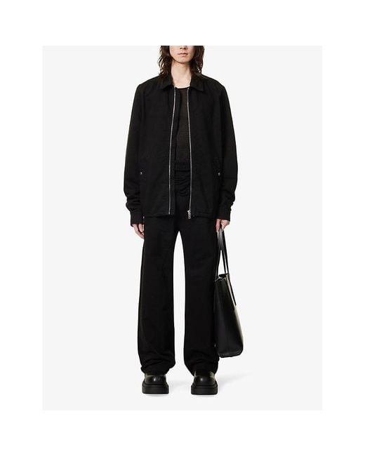 Rick Owens Black Geth Relaxed-fit Wide-leg Jeans for men