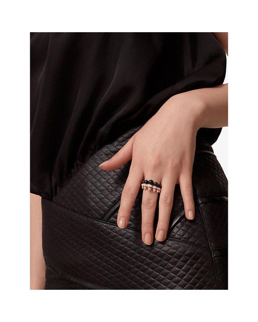 Cartier White Clash De 18Ct Rose- 0.37Ct Brilliant-Cut Diamond And 5.47Ct Onyx Ring