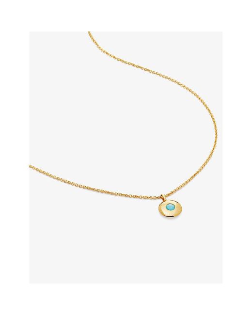 Monica Vinader Natural December Birthstone 18Ct-Plated Vermeil Sterling- And Pendant Necklace