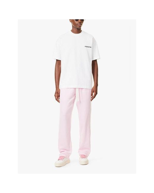 Cole Buxton White Sportswear Brand-Print Relaxed-Fit Cotton-Jersey T-Shirt for men