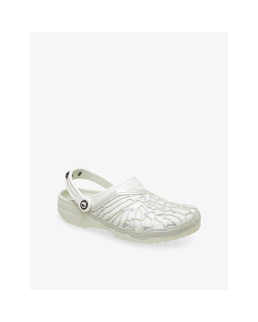 CROCSTM White Swarovski Classic Rubber Clogs