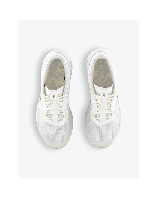 On Shoes White Cloudpulse Cushioned-sole Mesh Low-top Trainers for men