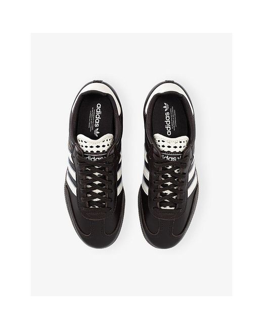 Adidas Black Samba Og Leather Trainers