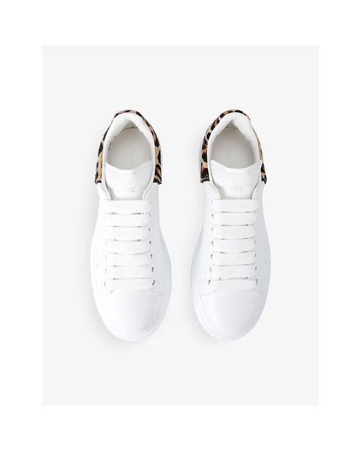 Alexander McQueen White Oth Oversized Leather Low-Top Trainers