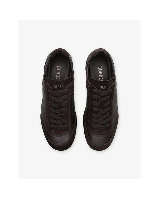 Burberry Black Knight Runner Leather Trainers