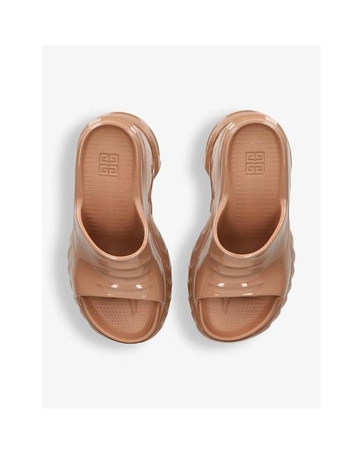 Givenchy Pink Marshmallow Rubber Wedge Sandals