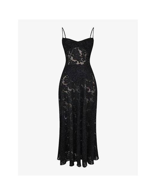 cesca black floral maxi dress Clothing : Maxi Dresses : 'Cesca' Black Floral Maxi Dress