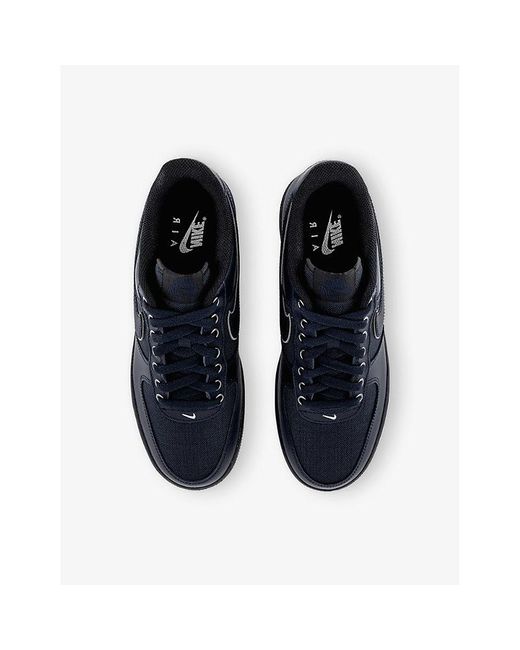 Nike Blue Air Force 1 '07 Leather And Canvas Trainers for men