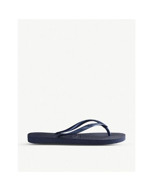 Havaianas Blue Slim Rubber Flip-Flops