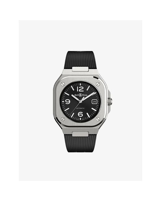 Bell & Ross Black Br05a-bl-stsrb Stainless-steel And Rubber Automatic Watch for men