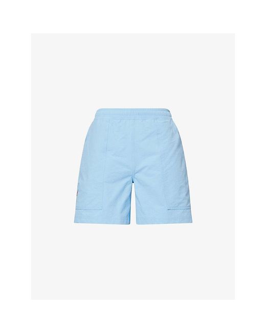 On Shoes Blue Trek Graphic-Print Woven Shorts for men