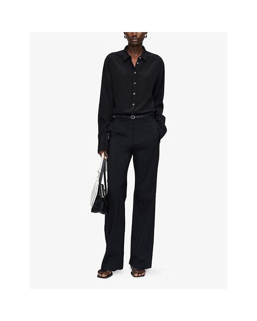 Joseph Black Morissey Tailored Flared Stretch-Wool Trousers