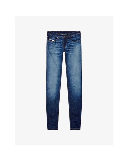 DIESEL Blue 979 Sleenker Skinny-leg Stretch-denim Jeans for men