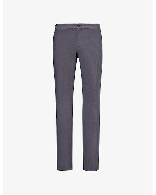 PAIGE Blue Stafford Straight-leg High-rise Stretch-woven Blend Trousers for men