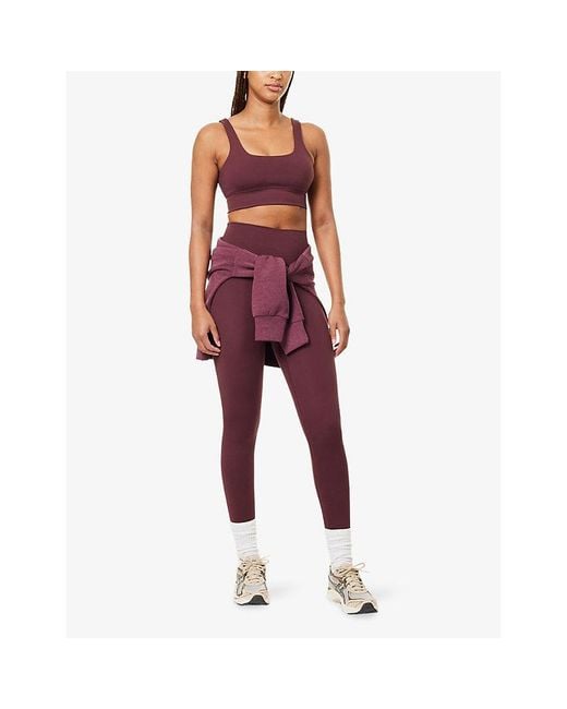 Varley Red Freesoft Scoop-Neck Stretch-Woven Bra