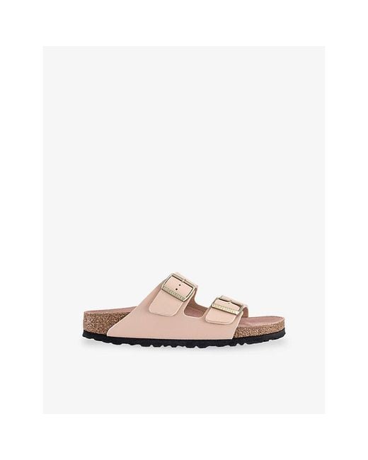 Birkenstock Natural Arizona Two-Strap Leather Sandals