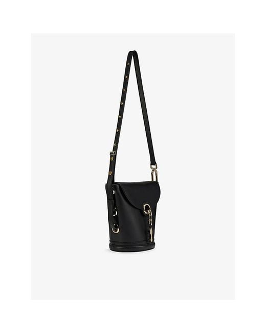 Christian Louboutin Black Flo Small Leather Bucket Bag