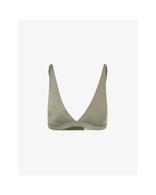 lululemon athletica Green Seriously Soft Plunge-neck Stretch-woven Triangle Bra
