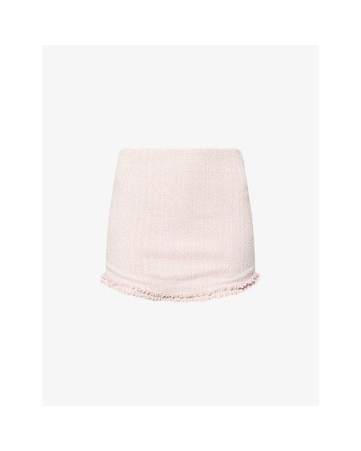 Devon Windsor Pink Bianca Woven Mini Skirt