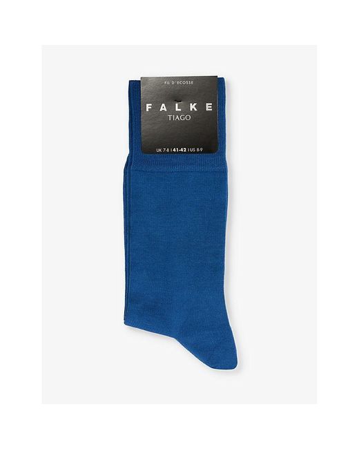 Falke Blue Tiago Crew-length Cotton-blend Socks for men