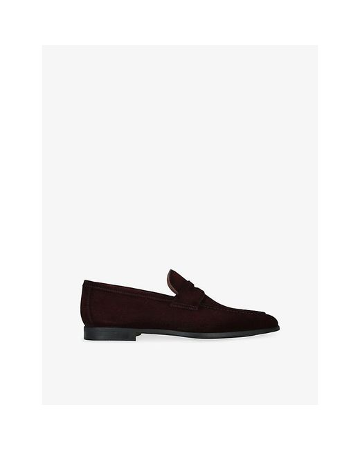 Magnanni Shoes Multicolor Diezma Suede Penny Loafers for men