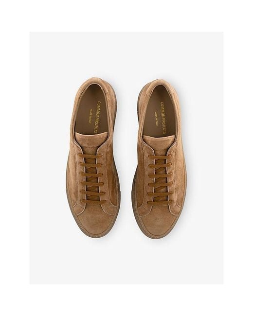 Common Projects Brown Achilles Premium Suede Trainers for men