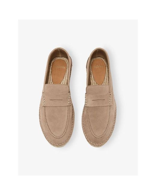 Reiss Natural Capri Suede Espadrilles for men