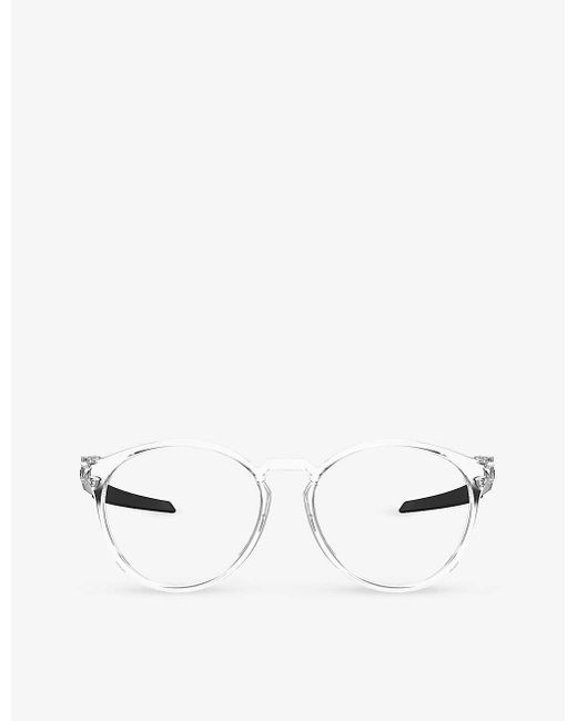 Oakley White Ox8184 Exchange Round-frame Acetate Optical Glasses