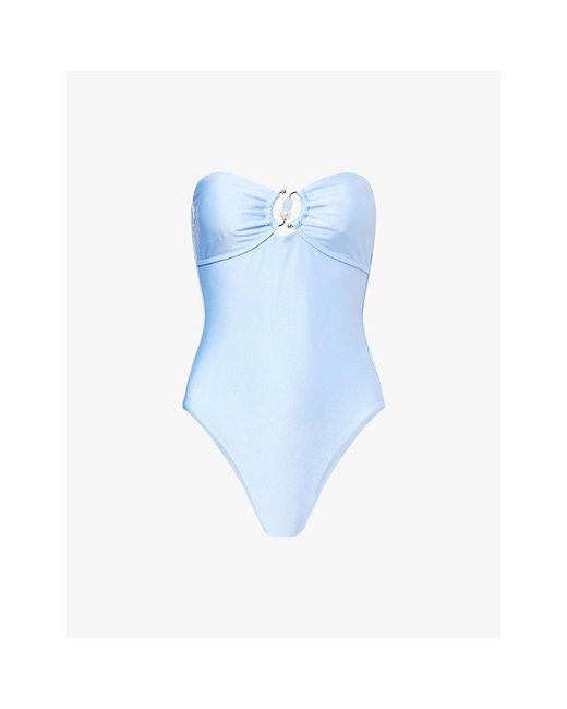Seafolly Blue Palermo Ring Swimsuit