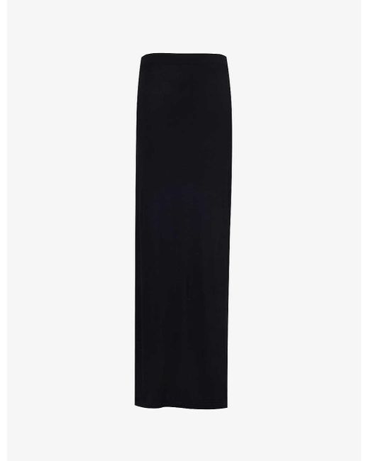 Frankie Shop Black Ella High-waist Stretch-woven Maxi Skirt