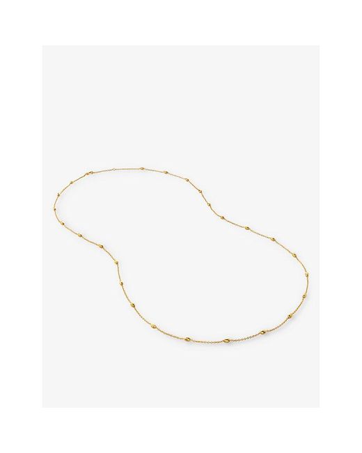 Monica Vinader White Orbit Fine Oval Station 18Ct-Plated Vermeil Sterling- Necklace