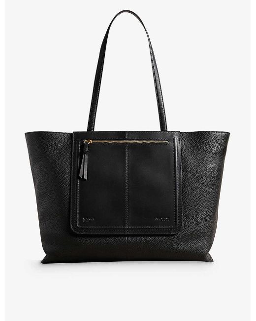 Ted Baker Nish Leather Tote Bag in Black Lyst