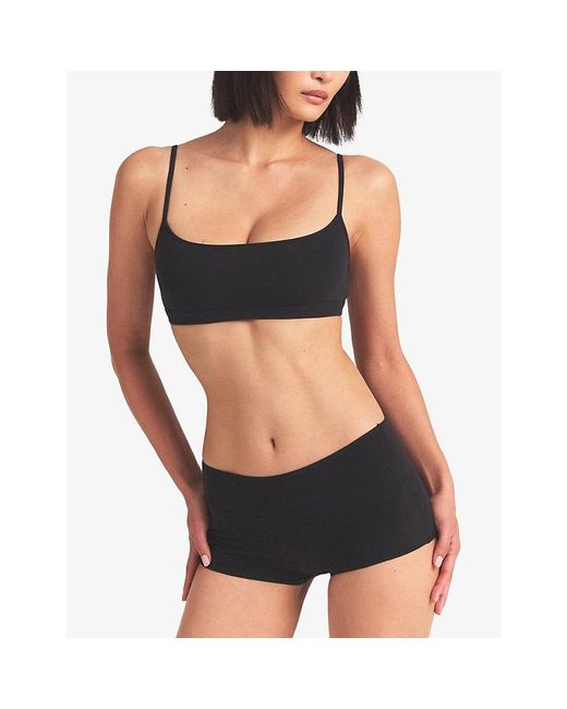 Skims Black Everyday Cotton Boy Short