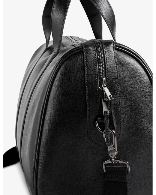 Ted Baker Fidick Saffiano Leather Holdall Bag in Black for Men | Lyst