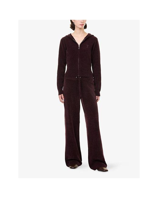 Juicy Couture Purple Jama Chenille Knit Jogging Bottoms