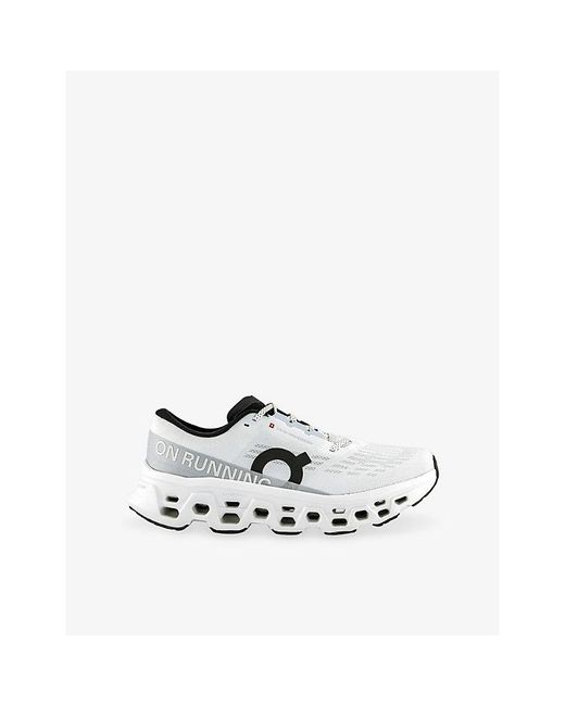 On Shoes White Cloudmster 3 Mesh Trainers for men
