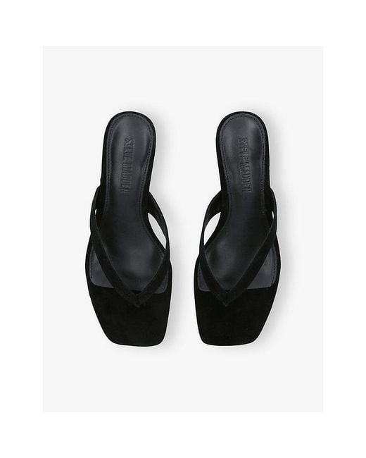 Steve Madden Black Tracie Suede Heeled Sandals