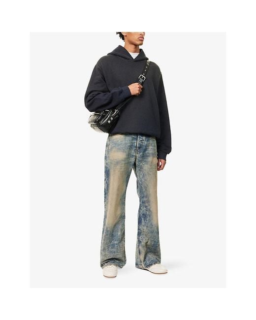 Acne Blue Franziska 1996 Cotton-Blend Hoodie for men