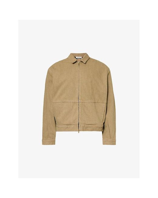 Fear Of God Natural Brand-patch Relaxed-fit Denim Jacket X for men