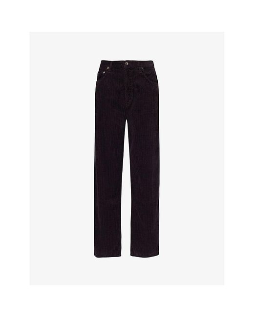 Agolde Low Slung baggy Wideleg Lowrise Corduroy Jeans in Blue Lyst