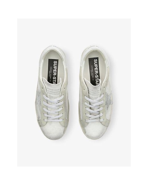 Golden Goose Deluxe Brand White Super Star 10276 Suede Trainers
