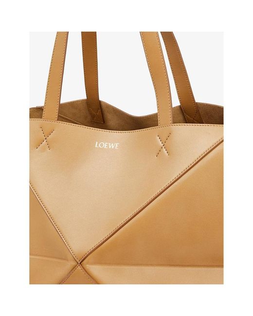 Loewe Natural Puzzle Fold Large Leather Tote Bag for men